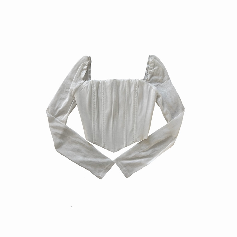 Beverly Long Sleeve Top White Eco
